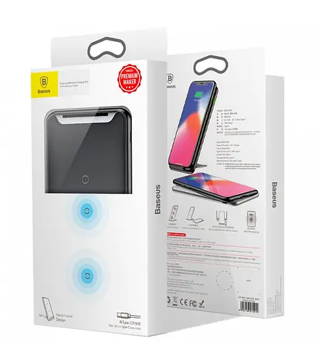 Бездротовий зарядний пристрій Baseus Three-coil Charging Pad 10 W WXHSD-B01 - фото 3