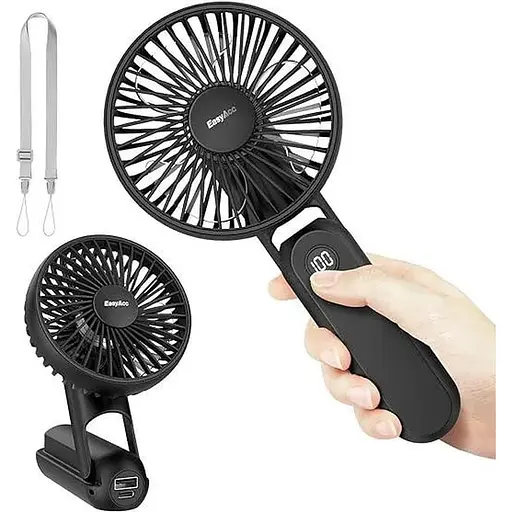 Портативный вентилятор EasyAcc F18 цифровой дисплей 5 скоростей
