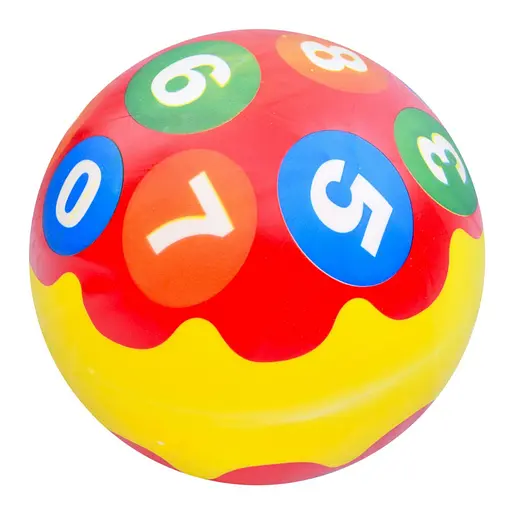 Детский мяч "Цифры" Bambi MS 3733(Red) 9 дюймов - фото 1
