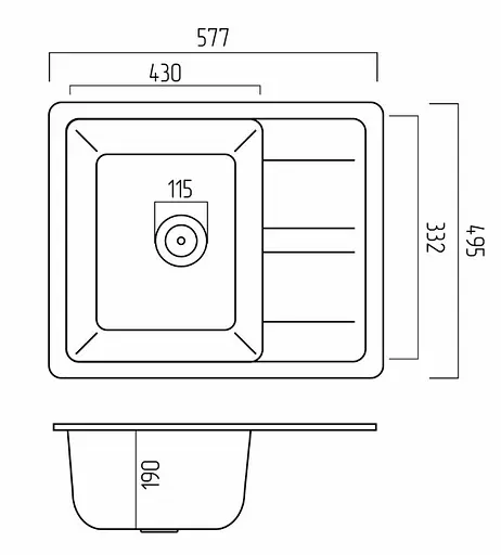 Кухонна мийка Platinum 5851 ARIA біла (SP000033265) - фото 5