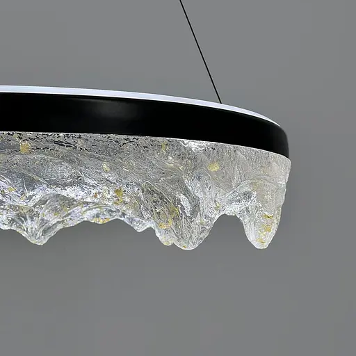 Люстра с подвесным корпусом в виде тающих гор с патиной Ø 80 см Line F | Ст. MJ374-800 BK - фото 5