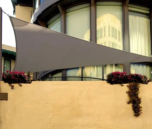 Тент навіс затінюючий трикутний 3х3х4м Оксфорд (Сірий) - фото 5