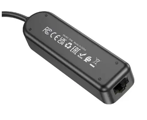 Конвертер адаптер USB Borofone на сетевой выход RJ-45 DH6 Erudite 4-in-1 Gigabit Ethernet Adapter 120 см - фото 4