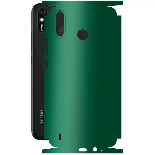 Защитная пленка StatusSKIN для Tecno Spark 4 Lite Корпус Винил Зеленая - фото 1