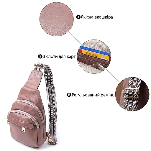 Женская сумка Vintage через плечо с отверстием для наушников из экокожи 17х27х6.5 см sum0026977 - фото 4