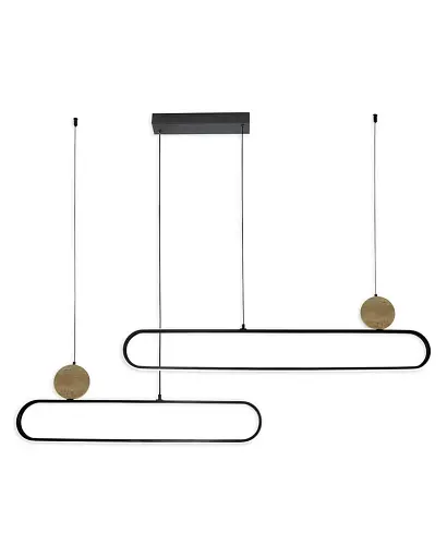 Підвісний світильник, люстра Goldlux 333889 Florentyna LED 1x48W 4000K 6000Lm IP20 чорний - фото 1