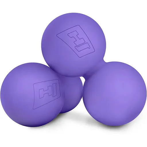 Силиконовый массажный двойной мяч Hop-Sport HS-S063DMB 63 мм фиолетовый - фото 3