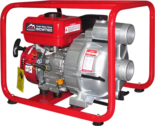 Мотопомпа рукав 75мм, 58м3/год, підйом 26м, брудна вода, SCWT80