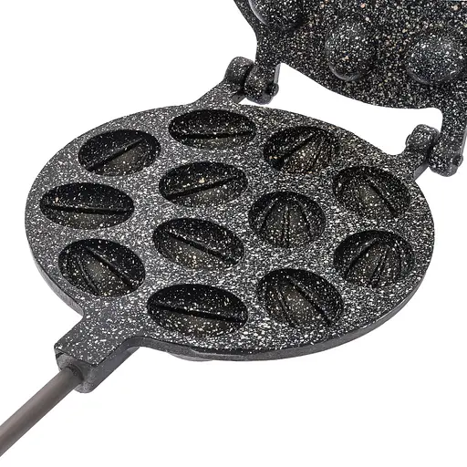 Форма для выпечки орешков орешница с антипригарным гранитным покрытием на 12 орехов, ХЕАЗ Черный 86263 - фото 9