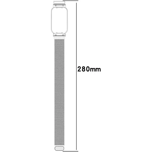 Ремешок DK CDK Metal Milanese Loop Magnetic для Xiaomi Mi Band 8 Active (016244) (silver) - фото 5
