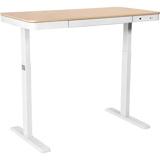 Стіл комп'ютерний 2E СЕ218D-MOTORIZED, регулювання висоти, електропривід 220В, (USB-A/USB-C), 72/120х118x60 см, бежевий - фото 3