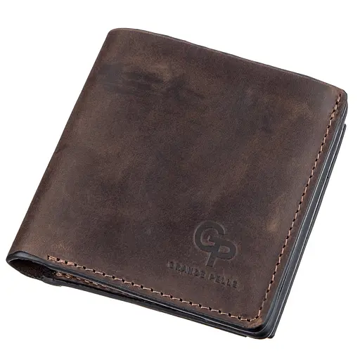 Кожаный портмоне Grande Pelle 9.5х10х2 см acs0014767 - фото 1