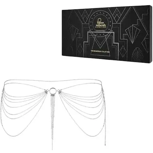 Цепочка трусики или лиф Bijoux Indiscrets Magnifique Waist Chain украшение на тело silver - фото 3