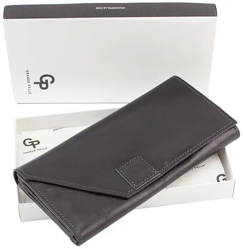 Кожаный мужской кошелек Grande Pelle 20х10х3 см acs0027516 - фото 5