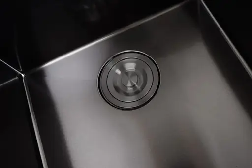 Кухонна мийка чорна з правим крилом нержавіюча сталь 1.5 мм Nett NB-7848(R), Чорний - фото 8