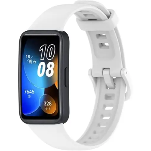 Ремешок DK для Huawei Band 8 / 9 Silicone Sport Band Classic (016235) (white)