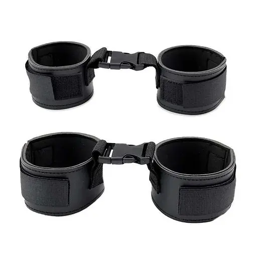 Комплект для бандажу з 8 предметів BDSM Чорний K000873 - фото 4