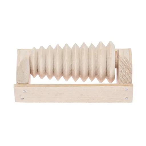 Масажер для стоп дерев'яний для профілактики плоскостопості та рефлекторного масажу на 1 ролик на одну ногу, Woodly 87036 - фото 2