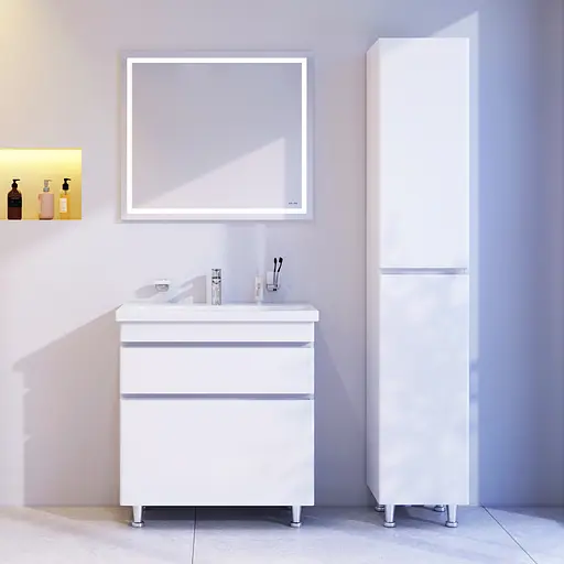 Тумба з умивальником AM.PM Hit підлогова 75 см білий M93A-FSX0752-WC0752WG38 Білий - фото 4