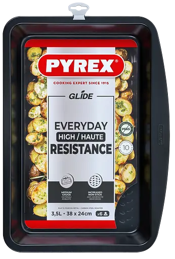 Форма Pyrex Glide металлическая прямоугольная 38х24 см (GL38RR6/8046) - фото 3