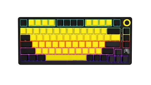 Клавиатура Lorgar KBP7075W Wireless Pro 75% Exploded Black Yellow EN/UA (LRG-KBP7075W-YL-US) - фото 2