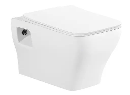 Унитаз подвесной RJ Flex сиденье Duroplast Slim slow-closing, white RJCE03004, Белый - фото 1