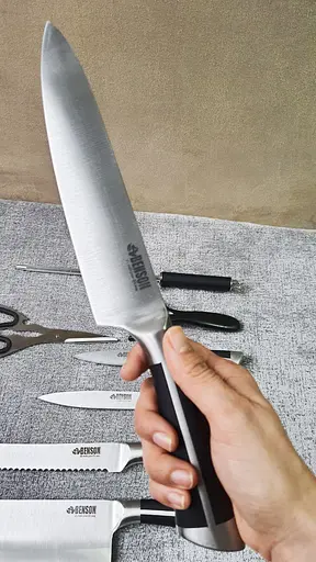 Найлучший набор качественных ножей для кухни Benson 8в1 из нержавеющей стали на вращающейся подставке - фото 5