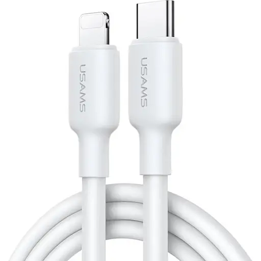 Кабель Usams SJ610 U84 Type-C To Lightning PD 20W Charging Data Cable 1 м Білий - фото 1