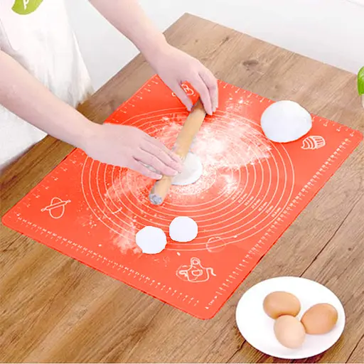 Килимок силіконовий для розкачування тіста, випічки та заморожування напівфабрикатів 25х35 см, A-plus Червоний 84613 - фото 3