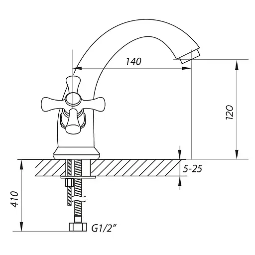 Змішувач для умивальника Zerix JAP 722 ZX2869 Хром - фото 2