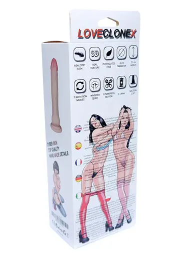 Вібратор B - Series Real Saturn 7", 21 см (тілесний) - фото 7