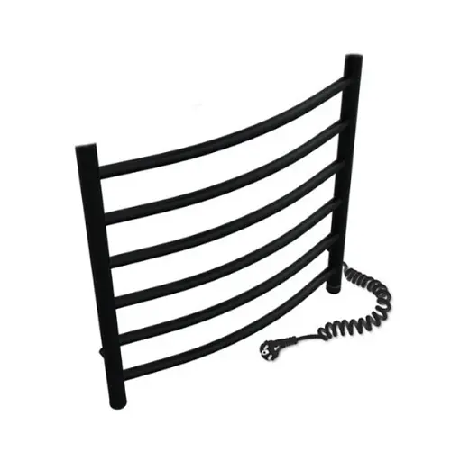 Электрическое полотенцесушитель Heizung 660x550 (правое,97Вт,Черное) . - фото 2