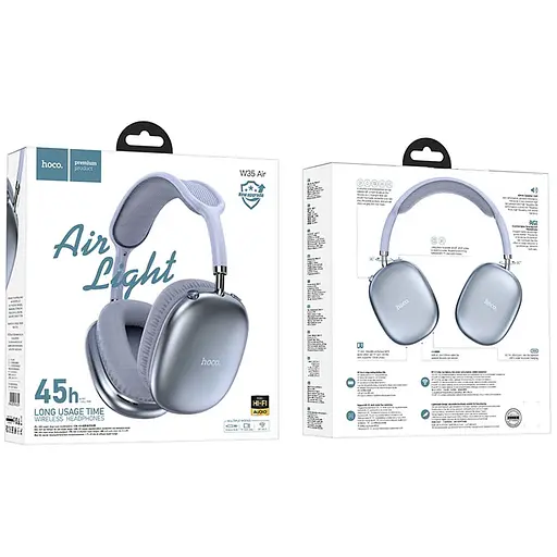 Накладні бездротові навушники Hoco W35 Air Triumph Blue - фото 4