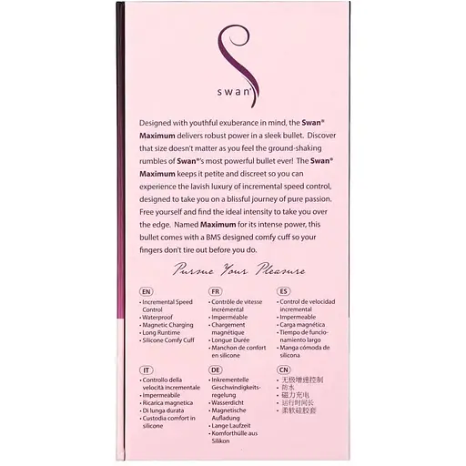 Вибропуля Swan Maximum + Comfy Cuff Pink - фото 10