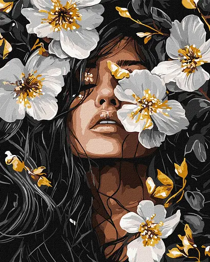 Набір для розпису по номерах Пелюсткова музика, 40x50 см