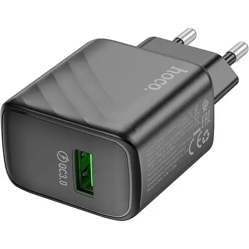 Сетевое зарядное устройство Hoco CS21A 1USB QC 18W Quick Charge 3.0 Black - фото 5