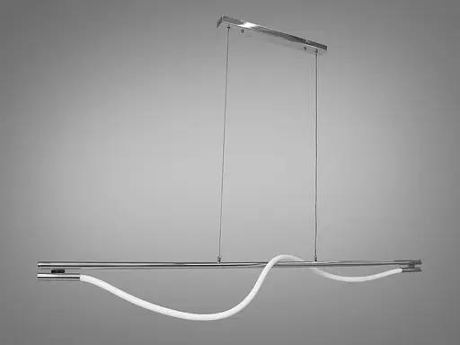 Сучасна світлодіодна люстра з серії "Роуплайт", 32W, хром - фото 1