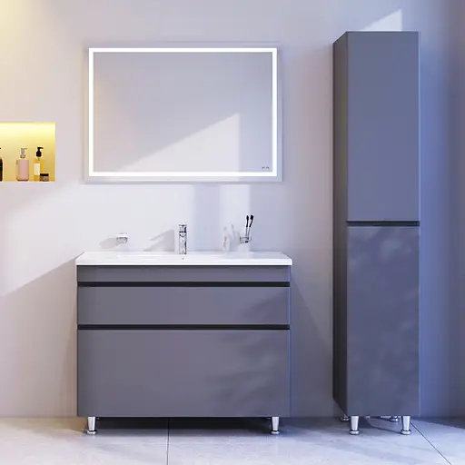 Тумба з умивальником AM.PM Hit 100 см графіт матовий M93A-FSX01002-WC01002GM38 Графіт - фото 4