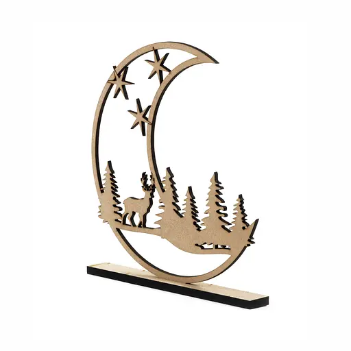 Заготовка на подставке Rosa Talent Елки и Олень ХДФ 17х2x18 см - фото 2