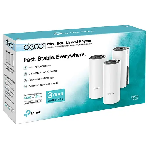 Mesh-система TP-Link mesh Deco M4 AC1200 3Pcs White 802.11ac (Deco-M4-3-Pack) - фото 7