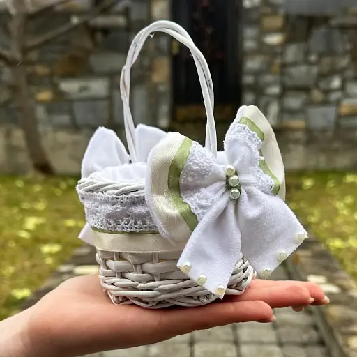 Пасхальная корзина 10х10х15 см. hand-made MIS LT 12 - фото 1