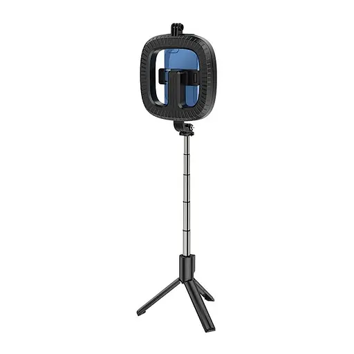 Держатель с кольцевым освещением Hoco Showfull fill light live broadcast holder LV03 Plus BT4.1, 0.95m, LED - фото 2