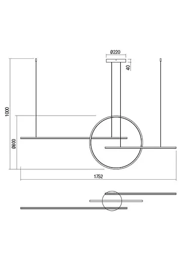 Подвесной светильник Redo GIOTTO SU LED 66W 4000K MBK (4.1.2) 01-1850 - фото 2