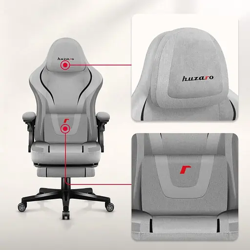 Компьютерное кресло Huzaro Force 4.6 Grey ткань - фото 5