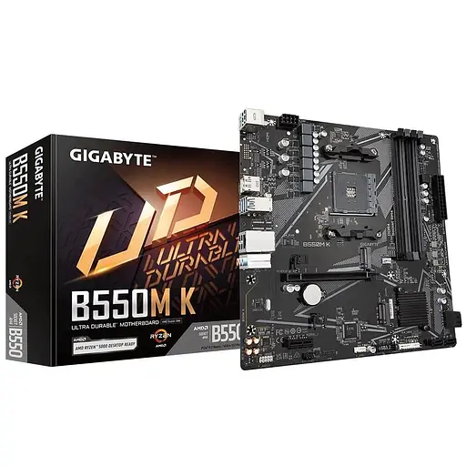 Материнская плата Gigabyte B550M K (B550M K) (Socket AM4, AMD B550, Micro-ATX) - фото 4