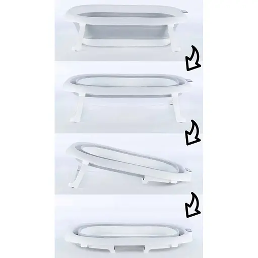 Детская ванночка Kanzaa Grey с подушкой, термометром - фото 4