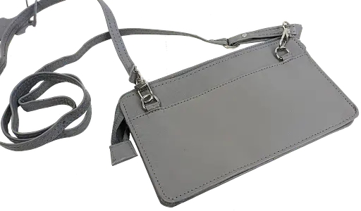 Небольшая женская кожаная сумка UP2 Fashion серая sum0028724 - фото 6