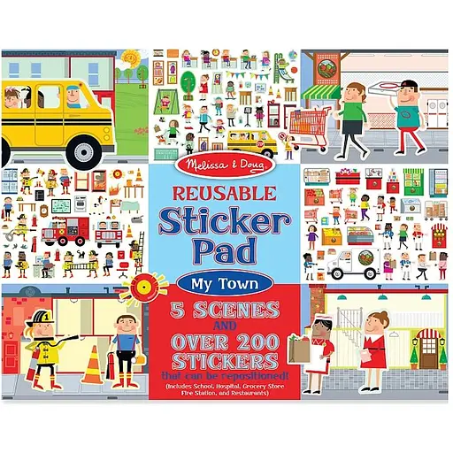 Набір наліпок Melissa & Doug Моє місто багаторазові (MD19114)