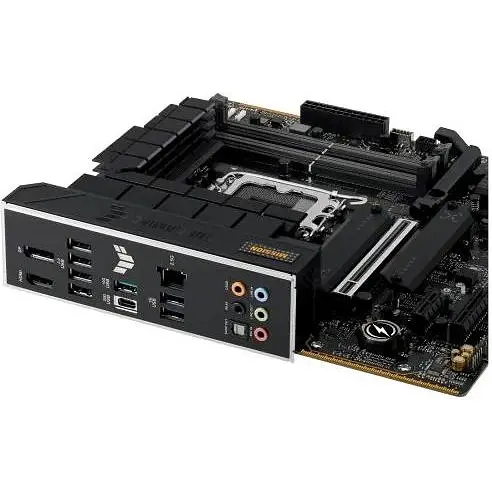Материнская плата Asus TUF Gaming LGA1700, B760M-PLUS II, B760, 4xDDR5, Int.Video (CPU), 4xSATA3, 3xM.2, 1xPCI-E 5.0 x16, 1xPCI-E 4.0 x4, 1xPCI-E 3.0 x1, Realtek 7.1, Realtek 2.5Gb, 6xUSB3.2/7xUSB2.0, HDMI/DP, MicroATX - фото 4