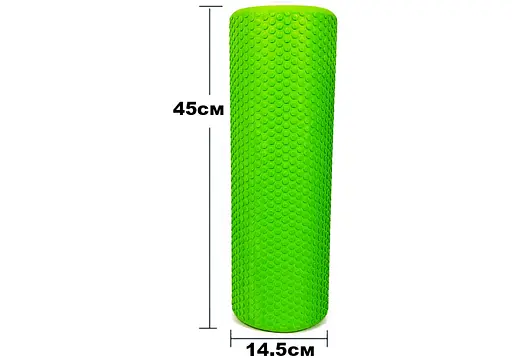 Массажный ролик EasyFit Foam Roller 45 см Зеленый (EF-2030-GN) - фото 3